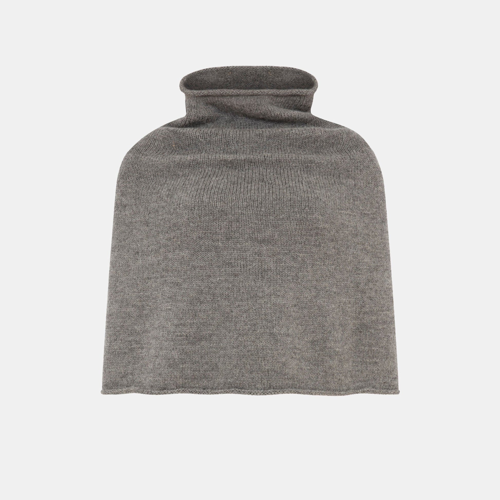 A grey poncho on a white background 