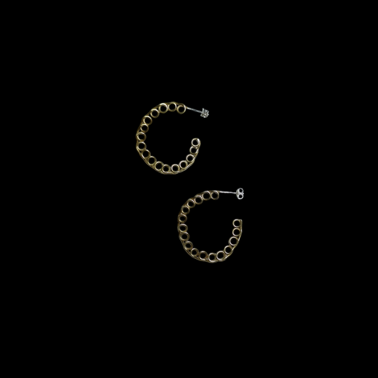 Kano - Small Spiralis Brass Hoops
