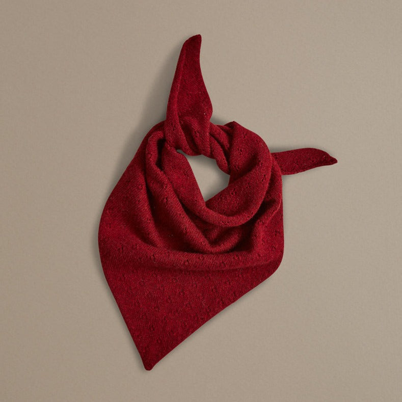 Rove Knits - Pointelle Neckerchief In Russet