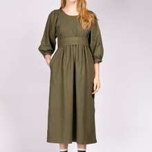 Load image into Gallery viewer, The Regular Works - Quilt Dress In Olive Linen
