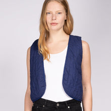 Load image into Gallery viewer, The Regular Works - Woodstock Quilt Vest In French Blue Linen
