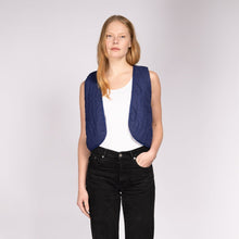 Load image into Gallery viewer, The Regular Works - Woodstock Quilt Vest In French Blue Linen
