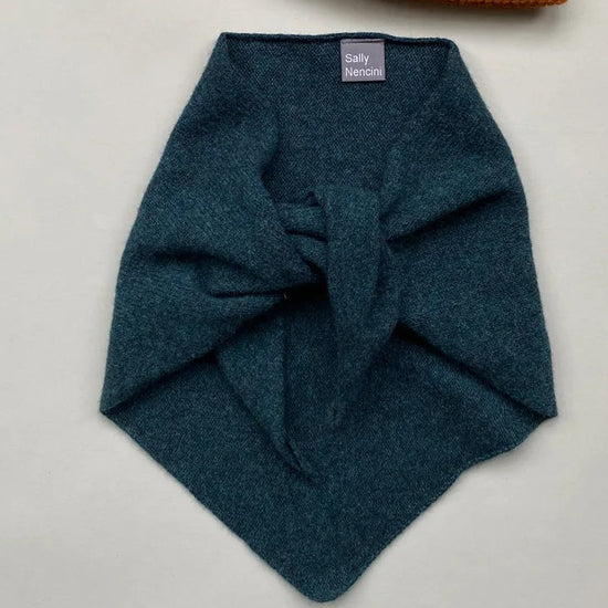 Blue scarf on a white background 