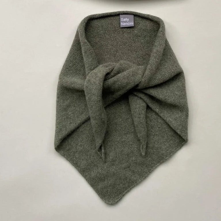 Green scarf on a white background 