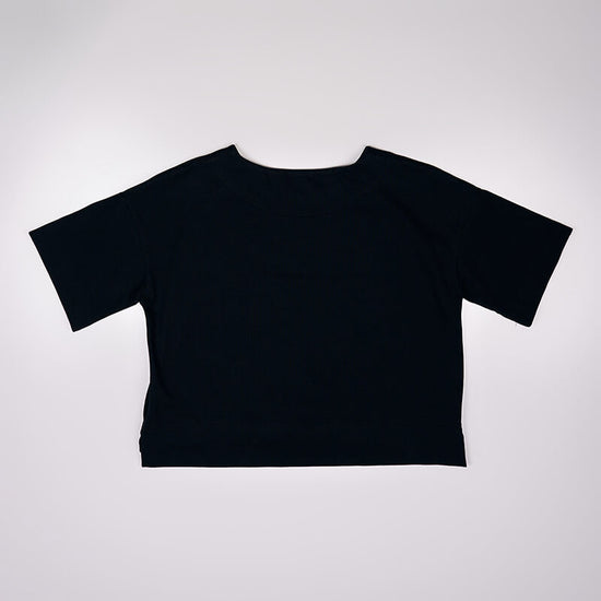 Black t-shirt on a white background