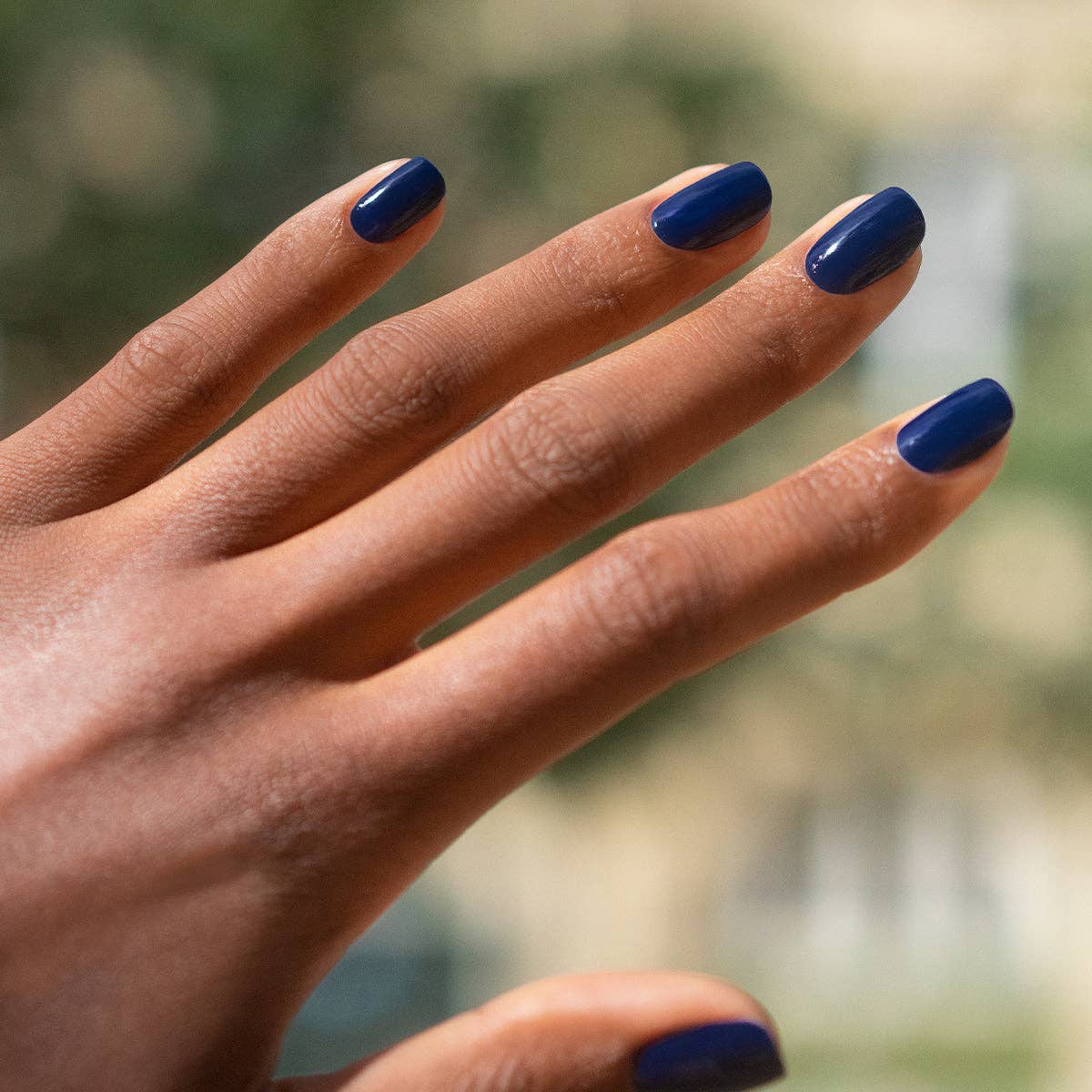 a hand with nail polish on 