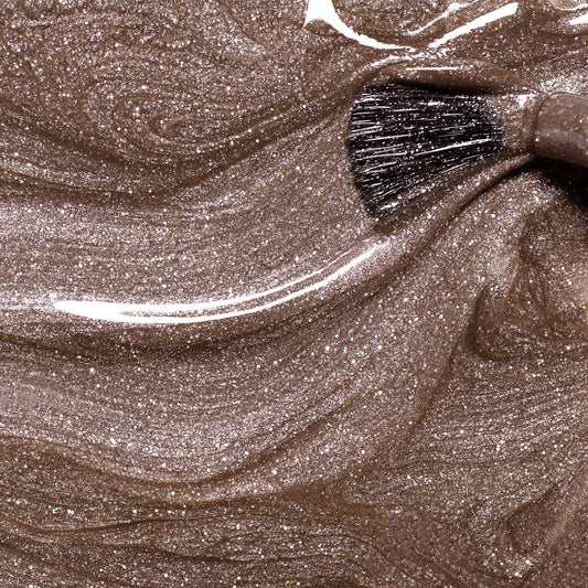 a brown shimmery nail varnish 
