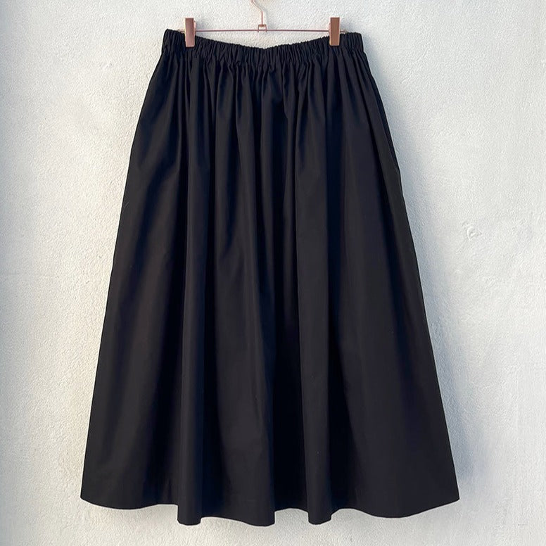 Elwin - Tina Skirt In Black Poplin