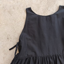 Load image into Gallery viewer, Rosana Exposito - Ribbon Tie Midi Dress In Black Cotton Gabardine
