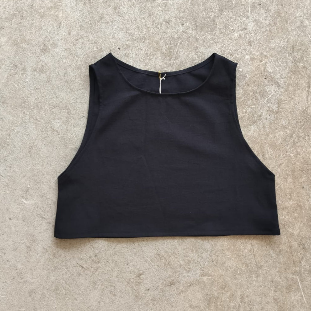 Seen Studio -  The Cropped Tank In Black