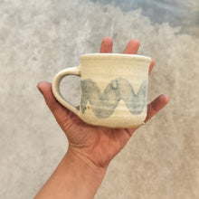 Load image into Gallery viewer, Henry Anderson-Brown - Morning Coffee Mug In White With Blue Wiggle
