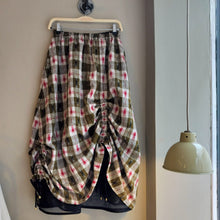 Load image into Gallery viewer, Elsom - Drawstring Skirt in Green Weave
