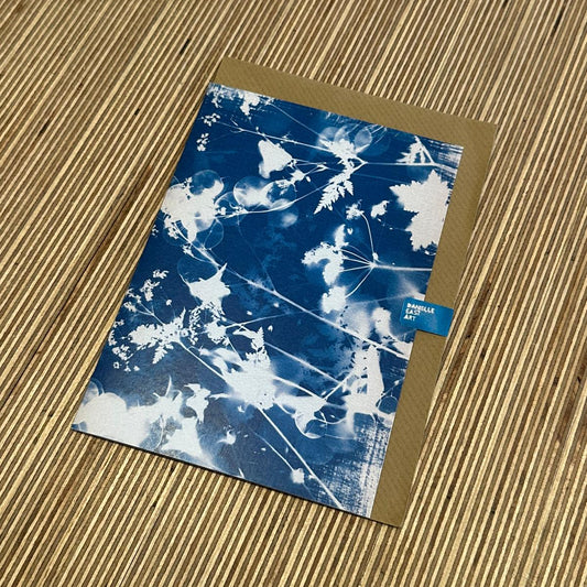 Danielle East - All The Flowers Cyanotype Greetings Card