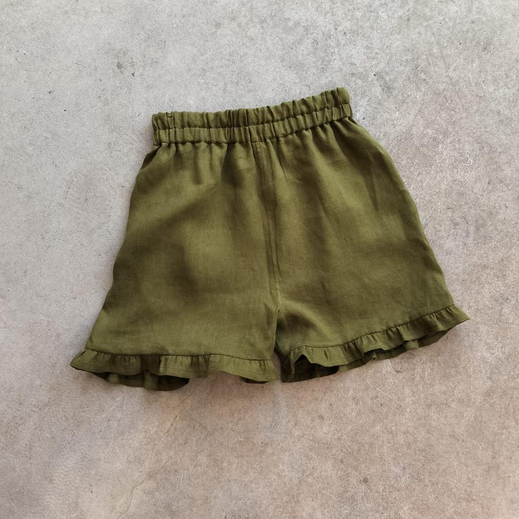 Clement House - Betty Frill Shorts In Olive