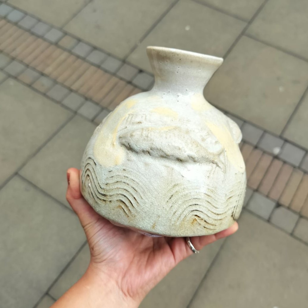 Henry Anderson-Brown - Large Stoneware Vase With Fish Motif