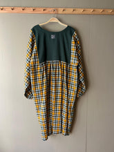 Load image into Gallery viewer, House Of Flint - Slow Lived Dress In Forest Green And Ochre | Atwin Store UK
