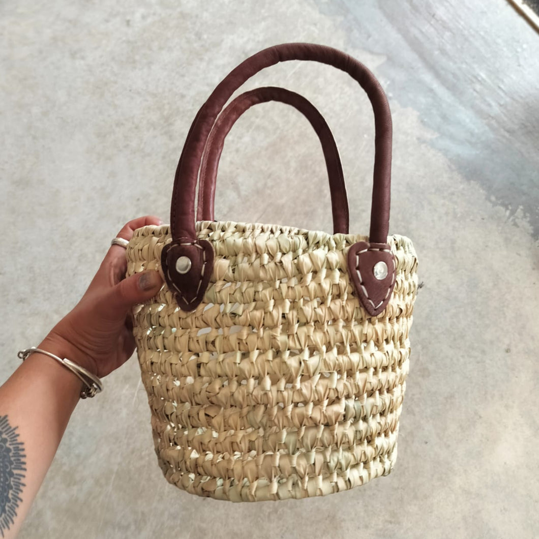 Moroccan Woven Small Round Bag