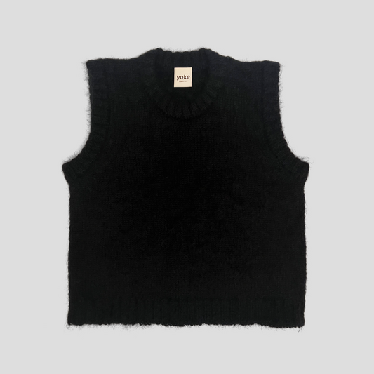 Yoke Studio - Brushed Mohair Vest In Black