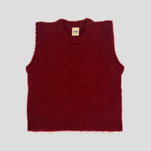 Load image into Gallery viewer, Yoke Studio - Brushed Mohair Vest In Berry Red
