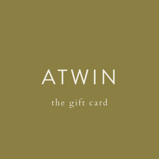 Green background with 'ATWIN' and 'the gift card' text