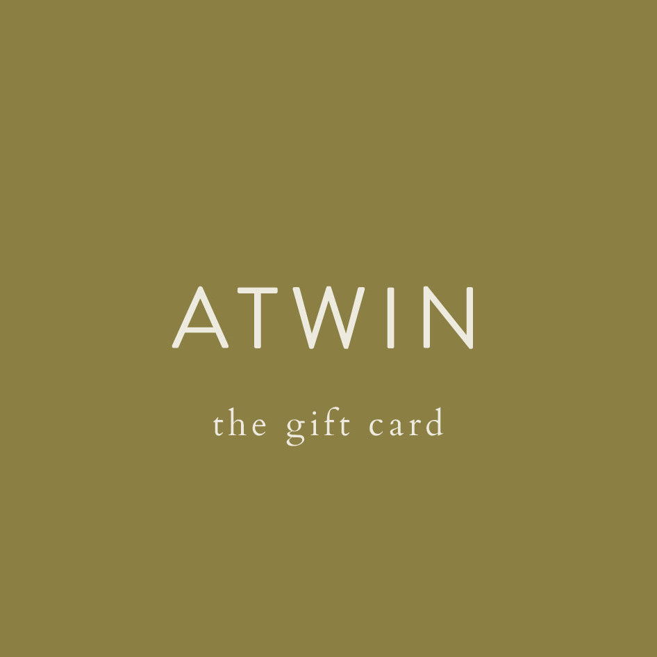 Green background with 'ATWIN' and 'the gift card' text