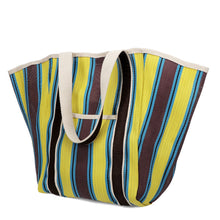Load image into Gallery viewer, Rex London - Large Woven Recycled Plastic Tote Bag In Brown
