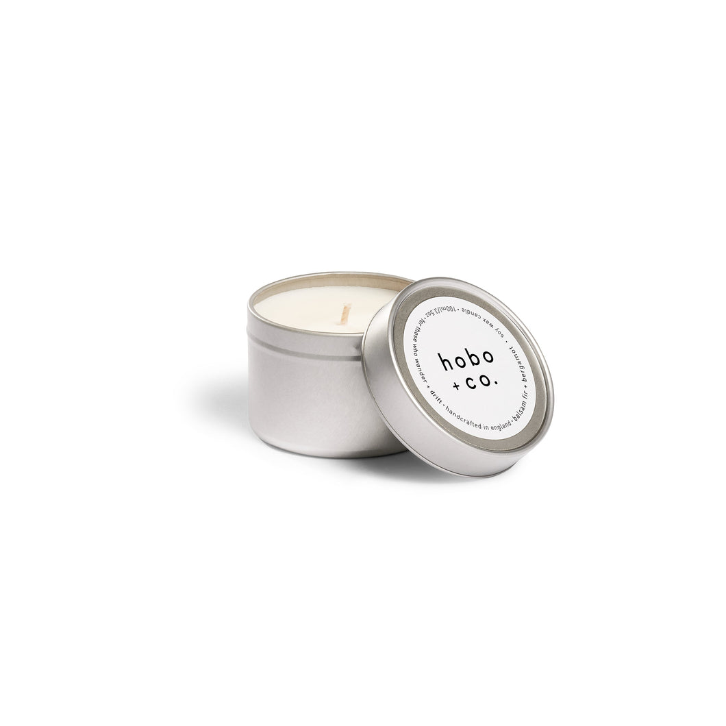 Hobo + Co - Balsam Fir And Bergamot Scented Soy Candle Travel Tin