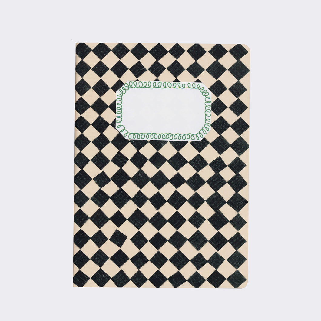 Hadley Paper Goods - Black And White Checkered Sketchbook