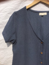 Load image into Gallery viewer, Baana Naturals - Button Dress In Slate Cotton. Atwin Store, Norfolk UK
