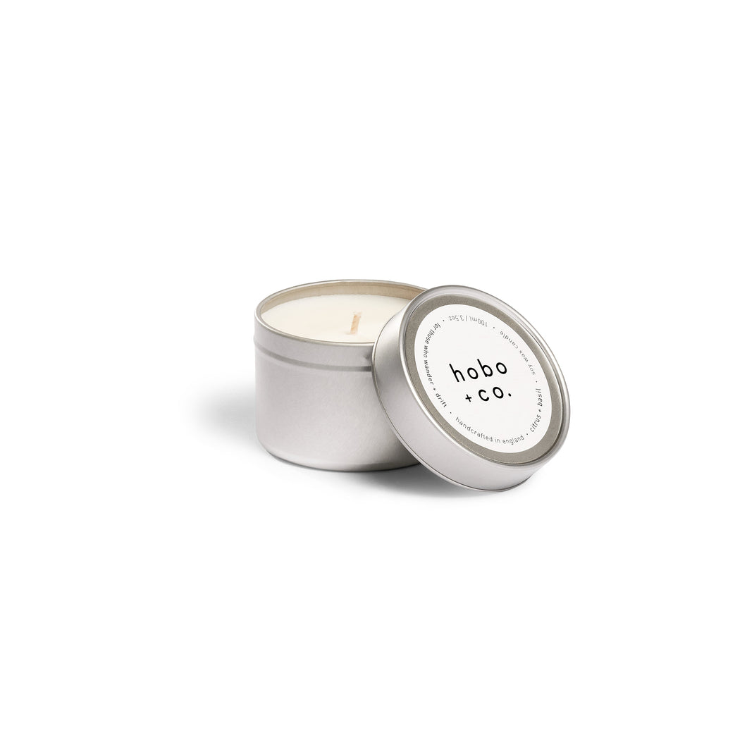 Hobo + Co - Citrus And Basil Scented Soy Candle Travel Tin