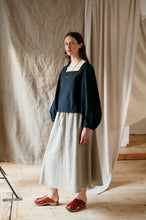 Load image into Gallery viewer, linen midi skirt | handmade linen clothing | british made clothing 
