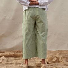 Load image into Gallery viewer, Kaely Russell Studio - Wide Leg Trousers In Green Gingham
