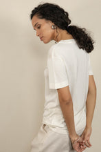 Load image into Gallery viewer, Lora Gene - Silk Tee In Ivory
