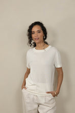 Load image into Gallery viewer, Lora Gene - Silk Tee In Ivory
