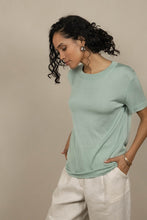 Load image into Gallery viewer, Lora Gene - Silk Tee In Mint
