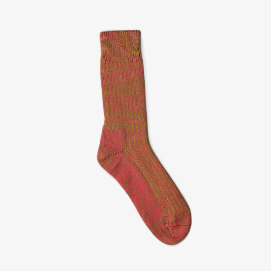Millicent Sanders - Block Socks In Fig - Cotton Merino Blend