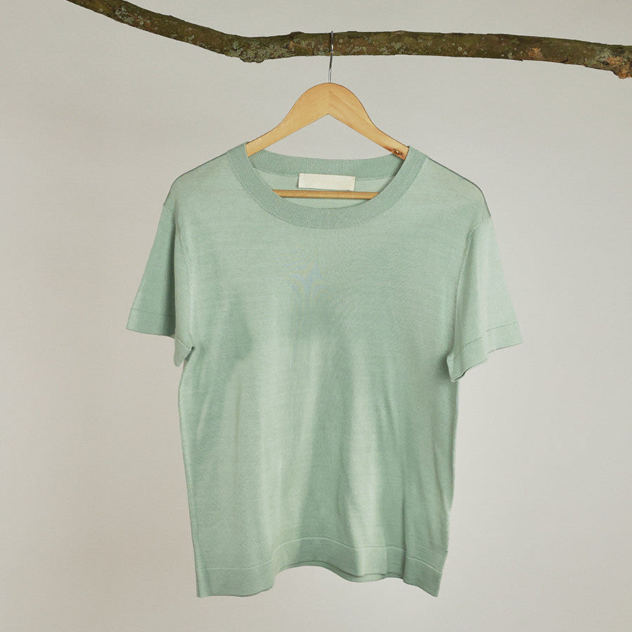 Lora Gene - Silk Tee In Mint