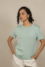 Load image into Gallery viewer, Lora Gene - Silk Tee In Mint
