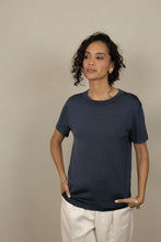 Load image into Gallery viewer, Lora Gene - Silk Tee In Onyx
