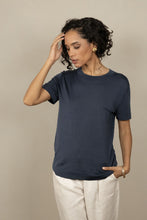 Load image into Gallery viewer, Lora Gene - Silk Tee In Onyx
