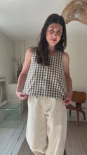 Load and play video in Gallery viewer, Atwin The Label - The Tank Top In Brown Gingham
