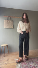 Load and play video in Gallery viewer, Atwin - The Daily Trouser In Black Ramie Linen
