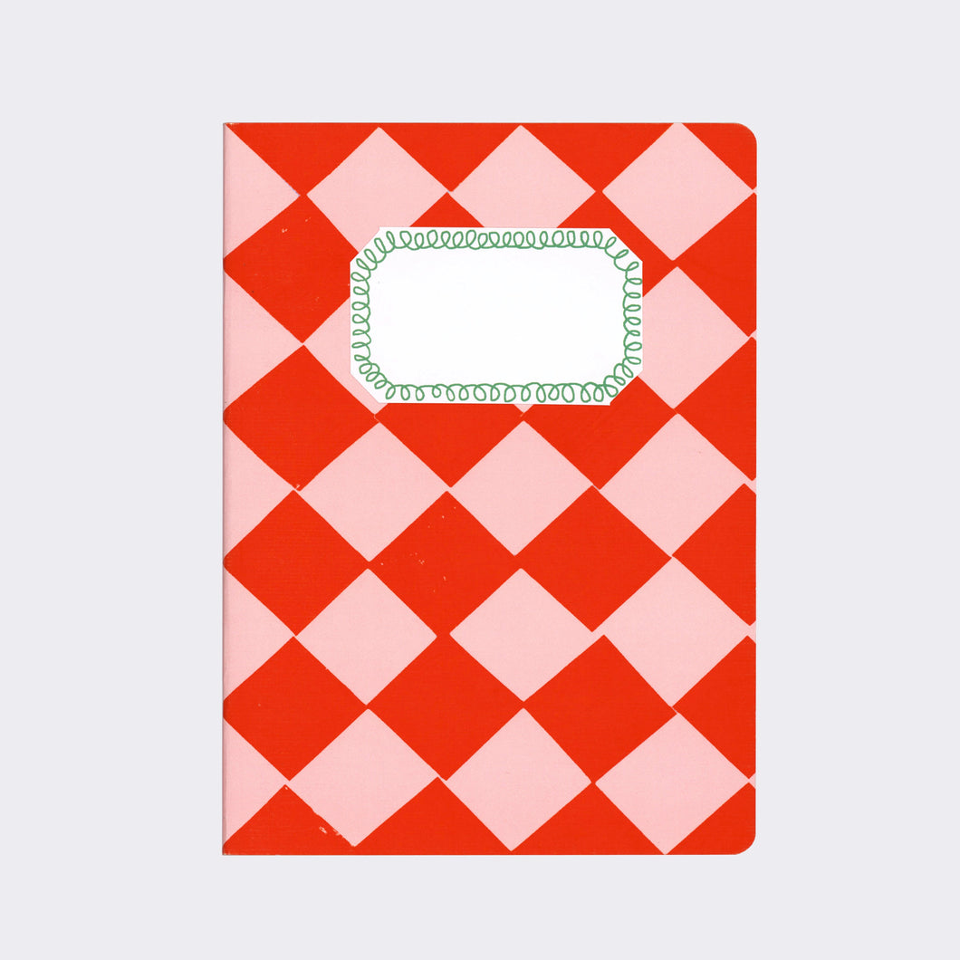 Hadley Paper Goods - Red And Pink Checkered Sketchbook