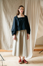 Load image into Gallery viewer, handmade linen maxi skirt | drawstring skirt
