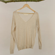 Load image into Gallery viewer, Lora Gene - V-Neck Top In Oat
