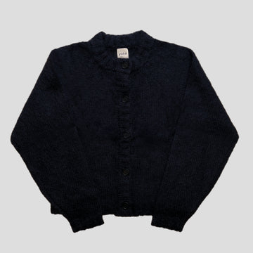 Black cardigan on a white background 