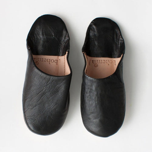 Bohemia Design Babouche Slippers In Black | ATWIN Store UK