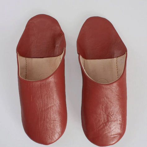 Bohemia Design Babouche Slippers In Terracotta | ATWIN Store UK