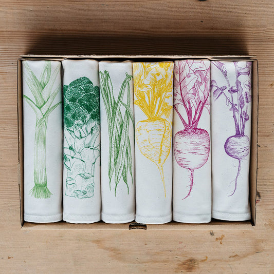 Lottie Day - Garden Vegetable 6 Piece Napkin Set
