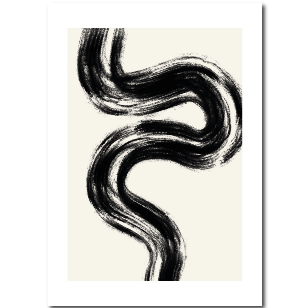 Peechy - Charcoal Lines A4 Print